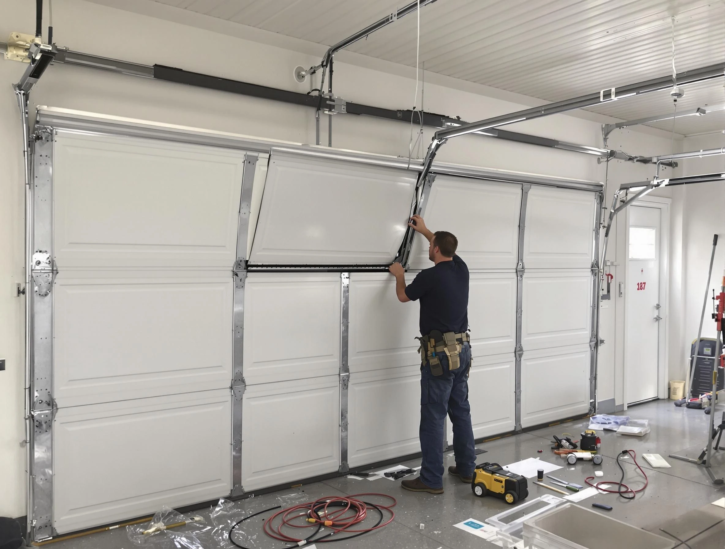 Garage Door Section Replacement in North Huntingdon
